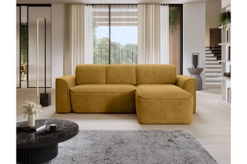 Ume 4-seter Sofa med Sjeselong - Gul - Møbler - Sofaer - Sofaer med sjeselong - 4 seters sofa med divan