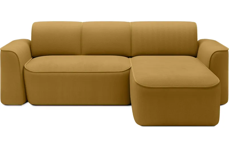 Ume 4-seter Sofa med Sjeselong, Gul