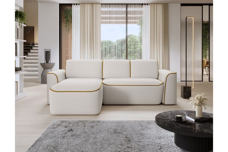 Ume 4-seter Sofa med Sjeselong - Hvit - Møbler - Sofaer - Sofaer med sjeselong - 4 seters sofa med divan