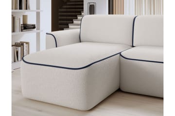 Ume 4-seter Sofa med Sjeselong - Hvit - Møbler - Sofaer - Sofaer med sjeselong - 4 seters sofa med divan
