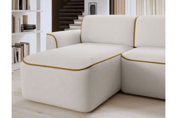 Ume 4-seter Sofa med Sjeselong - Hvit - Møbler - Sofaer - Sofaer med sjeselong - 4 seters sofa med divan