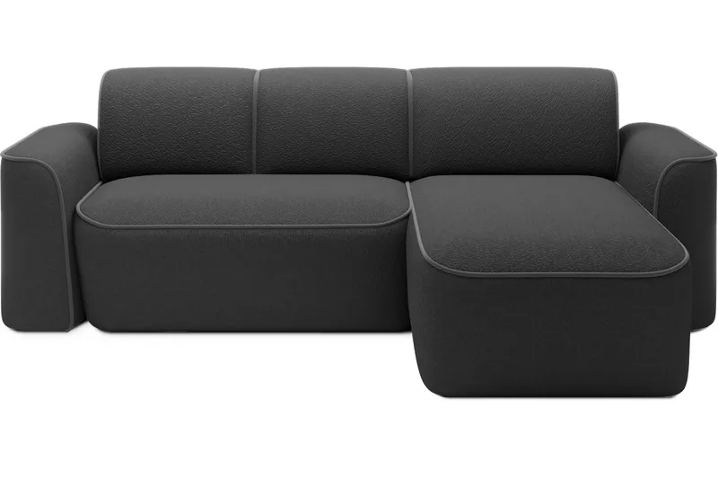 Ume 4-seter Sofa med Sjeselong, Mørk grå