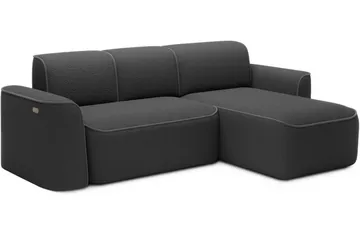 Ume 4-seter Sofa med Sjeselong - Mørk grå - Møbler - Sofaer - Sofaer med sjeselong - 4 seters sofa med divan