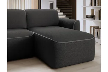 Ume 4-seter Sofa med Sjeselong - Mørk grå - Møbler - Sofaer - Sofaer med sjeselong - 4 seters sofa med divan