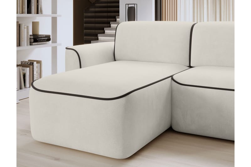 Ume 4-seters Sofa med Divan - Beige - Møbler - Sofaer - Sofaer med sjeselong - 4 seters sofa med divan