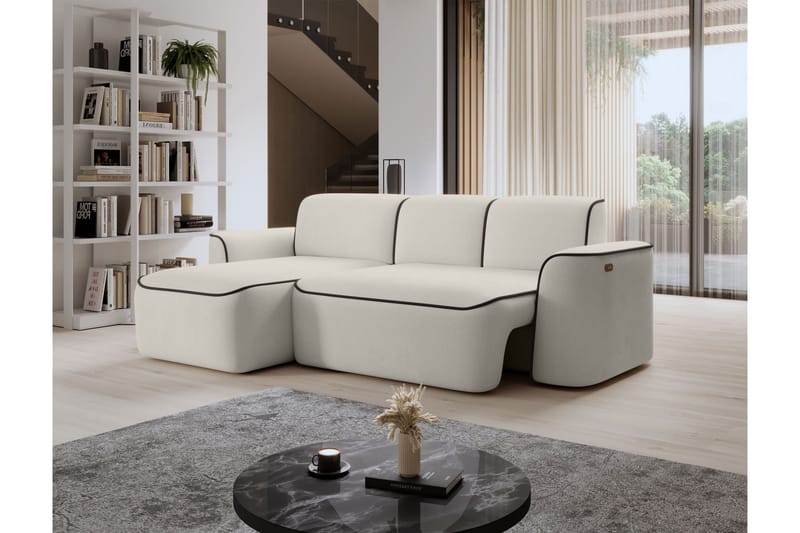 Ume 4-seters Sofa med Divan - Beige - Møbler - Sofaer - Sofaer med sjeselong - 4 seters sofa med divan