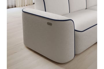 Ume 4-seters Sofa med Divan - Hvit - Møbler - Sofaer - Sofaer med sjeselong - 4 seters sofa med divan