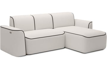 Ume 4-seters Sofa med Divan - Hvit - Møbler - Sofaer - Sofaer med sjeselong - 4 seters sofa med divan