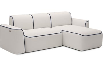 Ume 4-seters Sofa med Divan - Hvit - Møbler - Sofaer - Sofaer med sjeselong - 4 seters sofa med divan