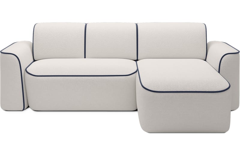 Ume 4-seters Sofa med Divan - Hvit - Møbler - Sofaer - Sofaer med sjeselong - 4 seters sofa med divan
