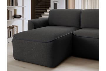 Ume 4-seters Sofa med Divan - Mørk grå - Møbler - Sofaer - Sofaer med sjeselong - 4 seters sofa med divan