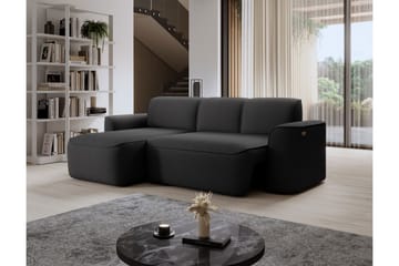 Ume 4-seters Sofa med Divan - Mørk grå - Møbler - Sofaer - Sofaer med sjeselong - 4 seters sofa med divan