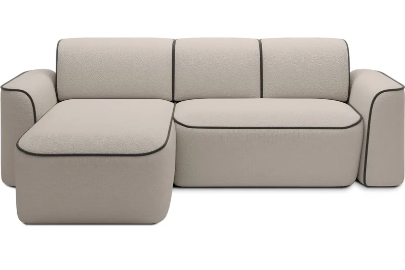 Ume 4-seters Sofa med Sjeselong, Beige