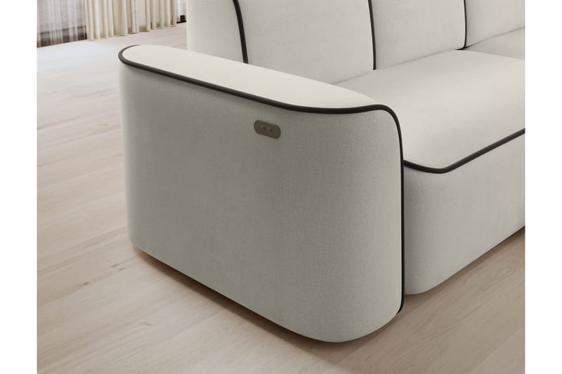 Ume 4-seters Sofa med Sjeselong - Beige - Møbler - Sofaer - Sofaer med sjeselong - 4 seters sofa med divan