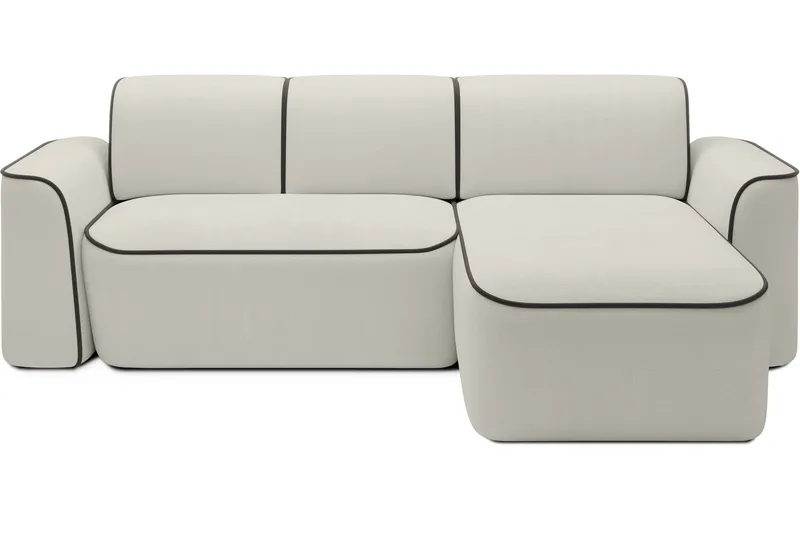 Ume 4-seters Sofa med Sjeselong, Beige