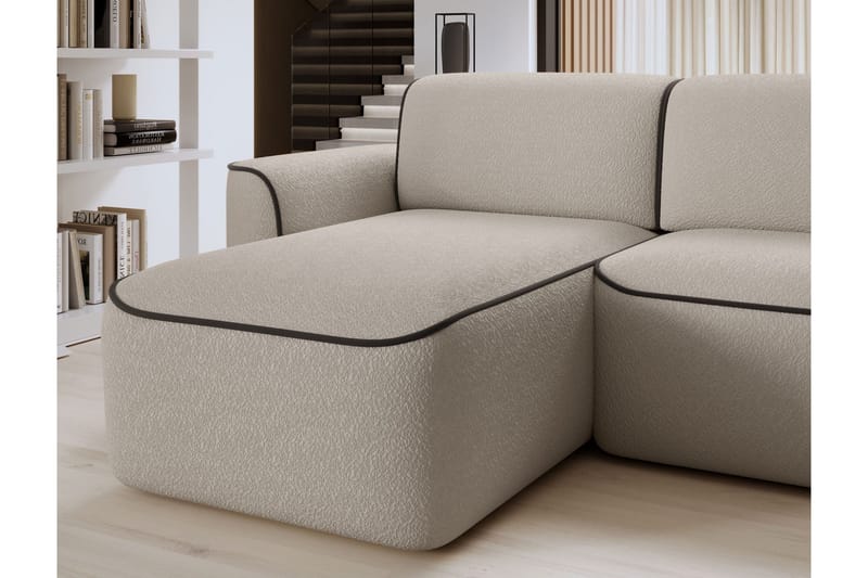 Ume 4-seters Sofa med Sjeselong - Beige - Møbler - Sofaer - Sofaer med sjeselong - 4 seters sofa med divan