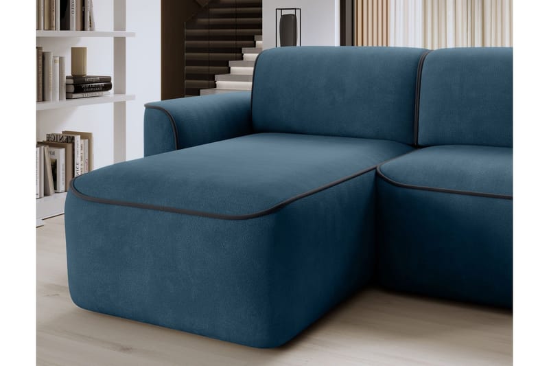 Ume 4-seters Sofa med Sjeselong - Blå - Møbler - Sofaer - Sofaer med sjeselong - 4 seters sofa med divan
