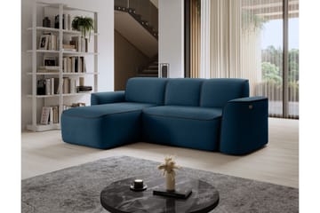 Ume 4-seters Sofa med Sjeselong - Blå - Møbler - Sofaer - Sofaer med sjeselong - 4 seters sofa med divan