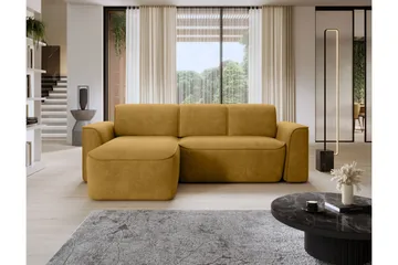 Ume 4-seters Sofa med Sjeselong - Gul - Møbler - Sofaer - Sofaer med sjeselong - 4 seters sofa med divan