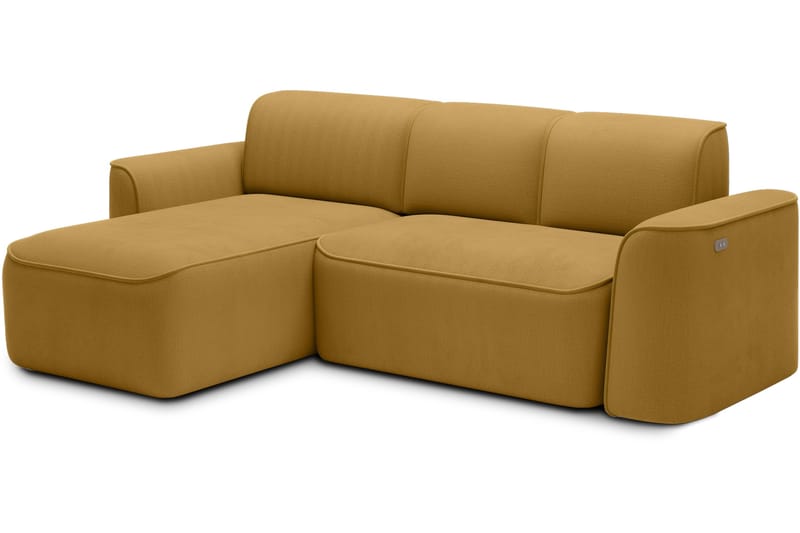 Ume 4-seters Sofa med Sjeselong - Gul - Møbler - Sofaer - Sofaer med sjeselong - 4 seters sofa med divan