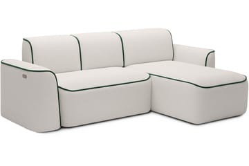 Ume 4-seters Sofa med Sjeselong - Hvit - Møbler - Sofaer - Sofaer med sjeselong - 4 seters sofa med divan