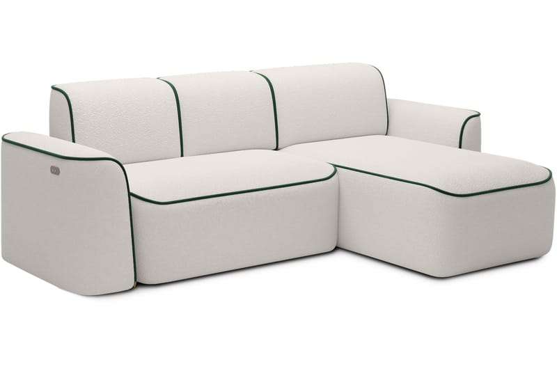 Ume 4-seters Sofa med Sjeselong - Hvit - Møbler - Sofaer - Sofaer med sjeselong - 4 seters sofa med divan