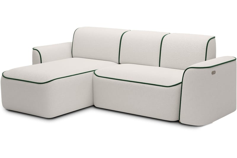 Ume 4-seters Sofa med Sjeselong - Hvit - Møbler - Sofaer - Sofaer med sjeselong - 4 seters sofa med divan