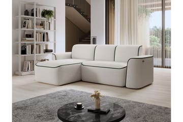 Ume 4-seters Sofa med Sjeselong - Hvit - Møbler - Sofaer - Sofaer med sjeselong - 4 seters sofa med divan