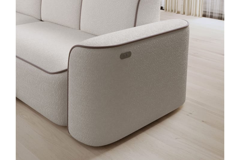 Ume 4-seters Sofa med Sjeselong - Hvit - Møbler - Sofaer - Sofaer med sjeselong - 4 seters sofa med divan