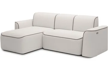 Ume 4-seters Sofa med Sjeselong - Hvit - Møbler - Sofaer - Sofaer med sjeselong - 4 seters sofa med divan