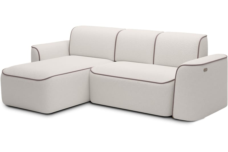 Ume 4-seters Sofa med Sjeselong - Hvit - Møbler - Sofaer - Sofaer med sjeselong - 4 seters sofa med divan
