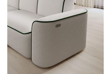 Ume 4-seters Sofa med Sjeselong - Hvit - Møbler - Sofaer - Sofaer med sjeselong - 4 seters sofa med divan