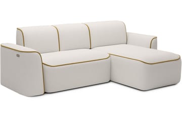 Ume 4-seters Sofa med Sjeselong - Hvit - Møbler - Sofaer - Sofaer med sjeselong - 4 seters sofa med divan