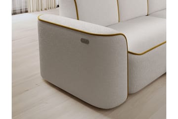 Ume 4-seters Sofa med Sjeselong - Hvit - Møbler - Sofaer - Sofaer med sjeselong - 4 seters sofa med divan