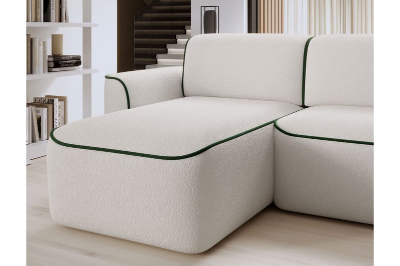 Ume 4-seters Sofa med Sjeselong - Hvit - Møbler - Sofaer - Sofaer med sjeselong - 4 seters sofa med divan