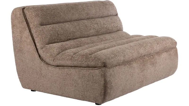 Valdoro 2-seters midtmodul i stoff 135 cm, Mink