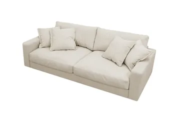 Valencia Ekstra Dyp 3-seters Sofa i Chenille - Beige - Møbler - Sofaer - 3 seter sofa