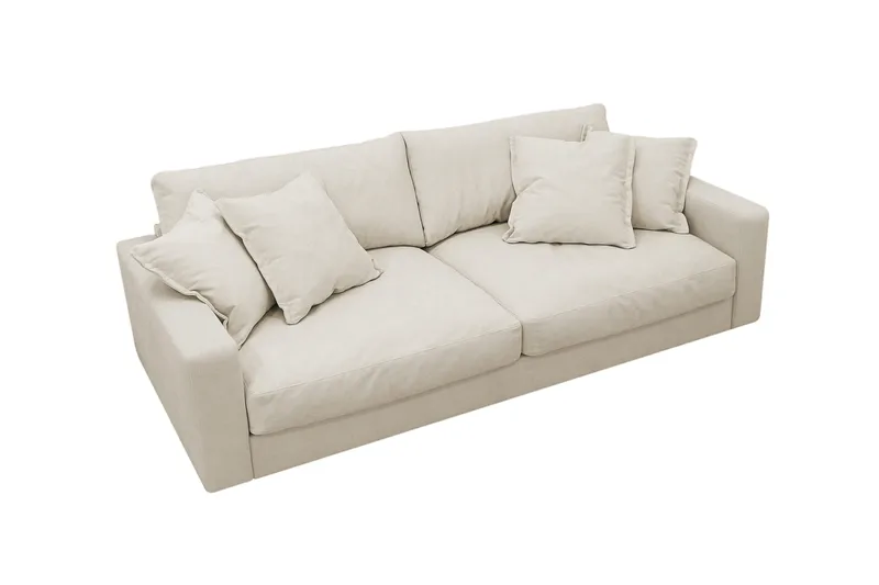 Valencia ekstra dyp 3-seters sofa i chenille - Beige - Møbler - Sofaer - 3 seter sofa
