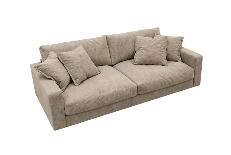 Valencia ekstra dyp 3-seters sofa i chenille - Brun - Møbler - Sofaer - 3 seter sofa