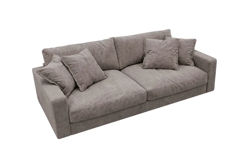 Valencia ekstra dyp 3-seters sofa i chenille - Brun - Møbler - Sofaer - 3 seter sofa