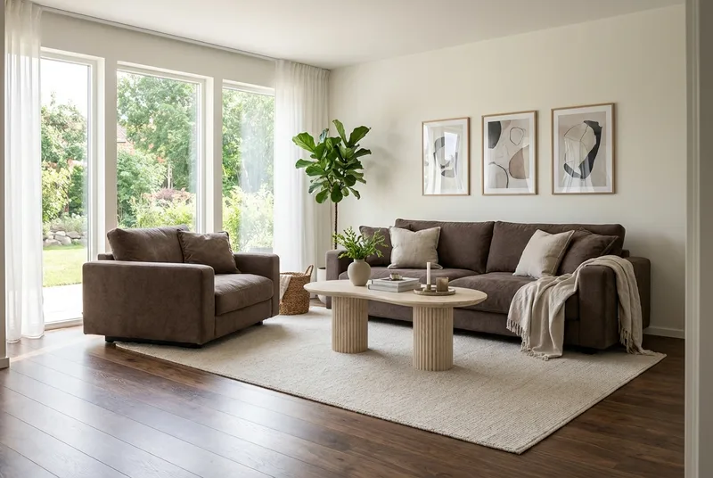 Valencia ekstra dyp 3-seters sofa i chenille - Mørkbrun - Møbler - Sofaer - 3 seter sofa