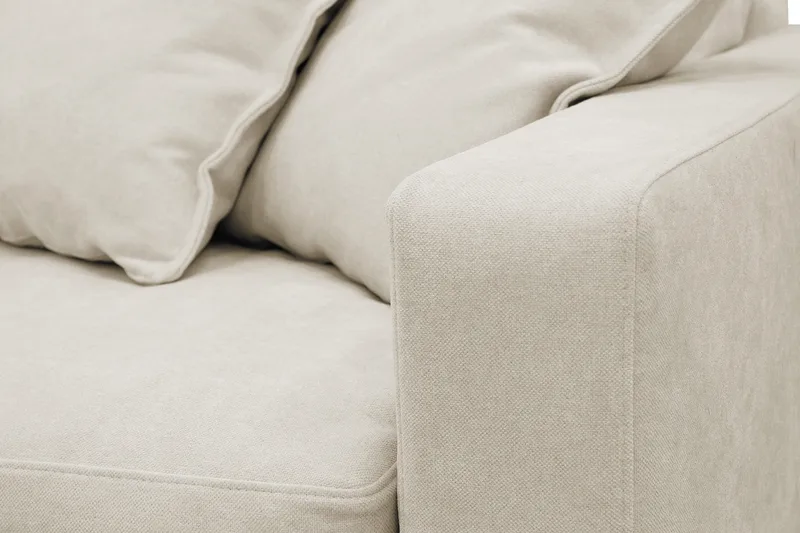 Valencia ekstra dyp 3-seters sofa med avtakbart og vaskbart trekk - Beige - Møbler - Sofaer - 3 seter sofa