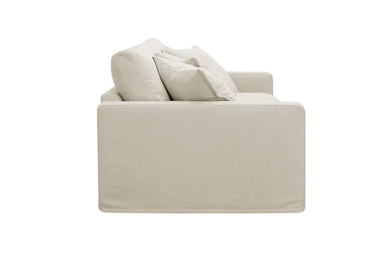 Valencia ekstra dyp 3-seters sofa med avtakbart og vaskbart trekk - Beige - Møbler - Sofaer - 3 seter sofa