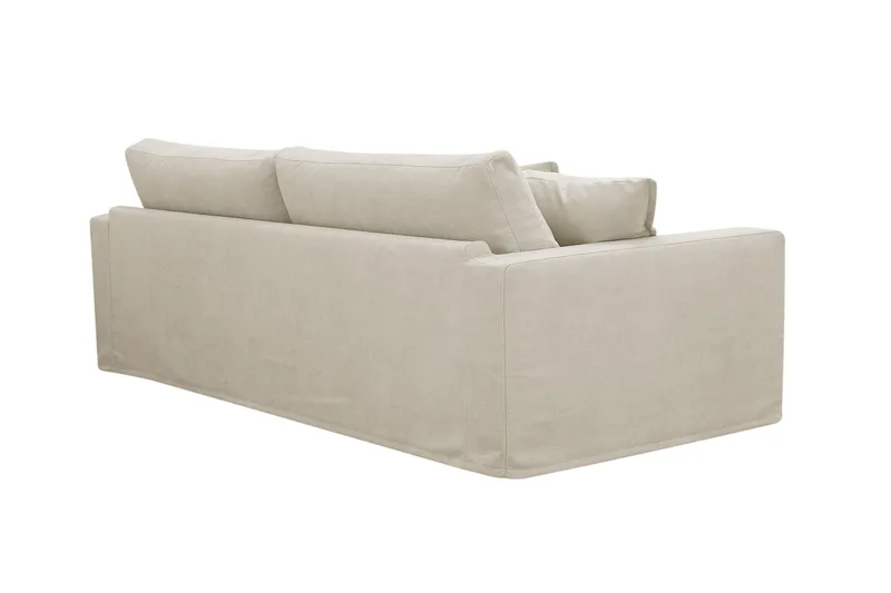 Valencia ekstra dyp 3-seters sofa med avtakbart og vaskbart trekk - Beige - Møbler - Sofaer - 3 seter sofa