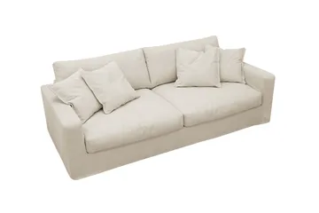 Valencia ekstra dyp 3-seters sofa med avtakbart og vaskbart trekk - Beige - Møbler - Sofaer - 3 seter sofa