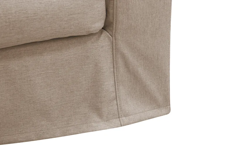 Valencia Ekstra dyp 3-seters sofa med avtakbart og vaskbart trekk - Lysebrun - Møbler - Sofaer - 3 seter sofa