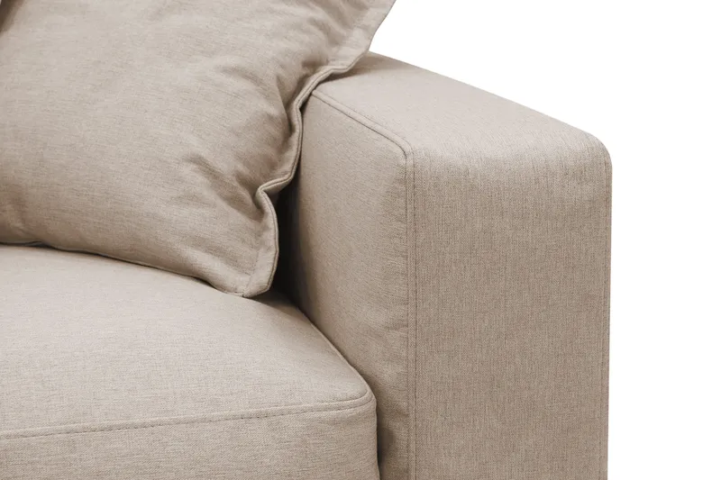 Valencia Ekstra dyp 3-seters sofa med avtakbart og vaskbart trekk - Lysebrun - Møbler - Sofaer - 3 seter sofa