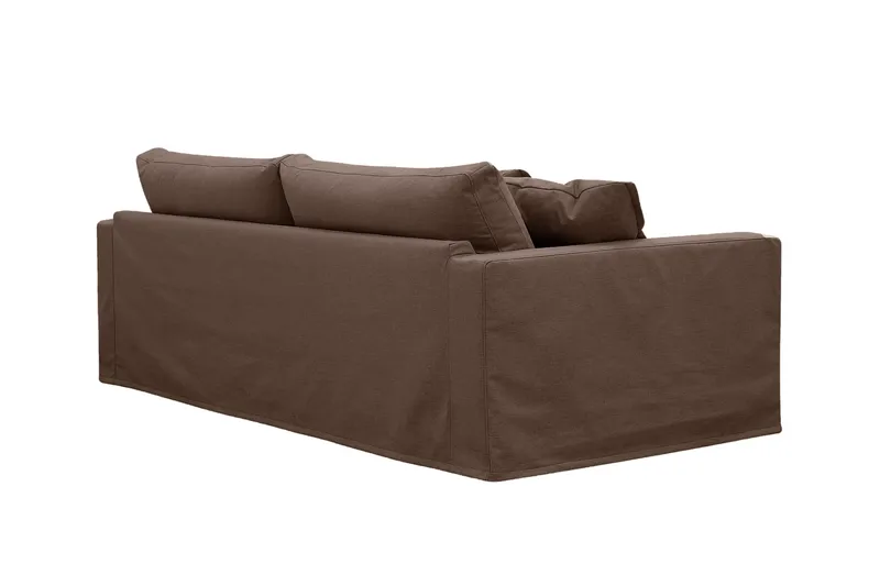 Valencia Ekstra dyp 3-seters sofa med avtakbart og vaskbart trekk - Mørkebrun - Møbler - Sofaer - 3 seter sofa