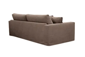 Valencia Ekstra dyp 3-seters sofa med avtakbart og vaskbart trekk - Mørkebrun - Møbler - Sofaer - 3 seter sofa