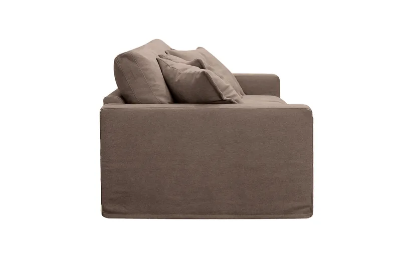 Valencia Ekstra dyp 3-seters sofa med avtakbart og vaskbart trekk - Mørkebrun - Møbler - Sofaer - 3 seter sofa